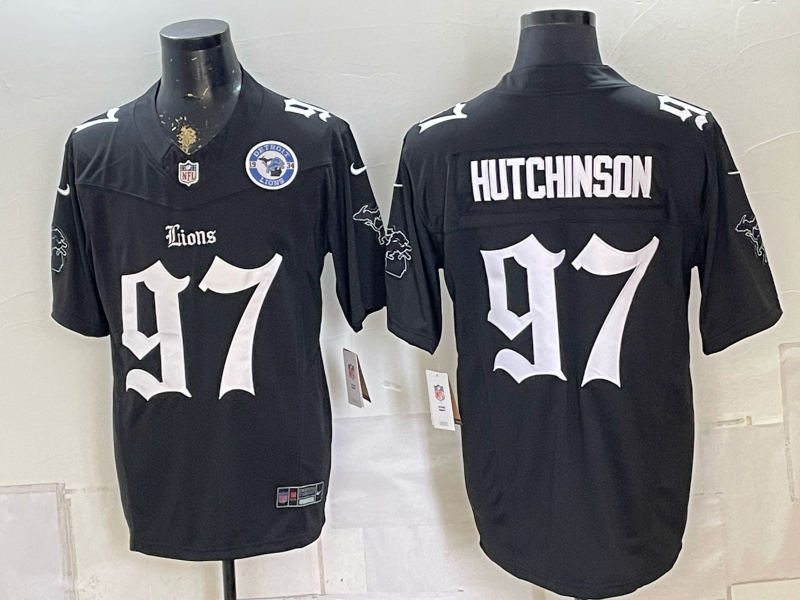 2026 Men Detroit Lions #97 Hutchinson Black Nike Limited NFL Jersey 0814003